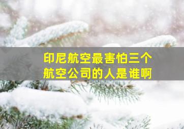 印尼航空最害怕三个航空公司的人是谁啊