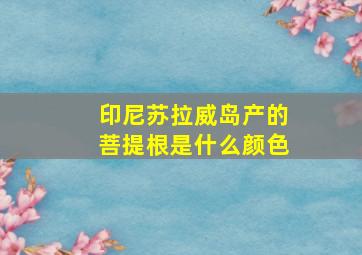 印尼苏拉威岛产的菩提根是什么颜色