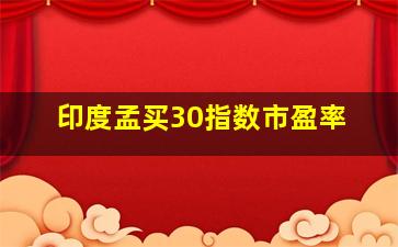 印度孟买30指数市盈率