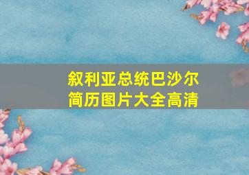 叙利亚总统巴沙尔简历图片大全高清