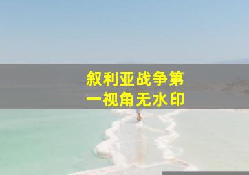 叙利亚战争第一视角无水印