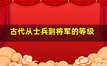 古代从士兵到将军的等级