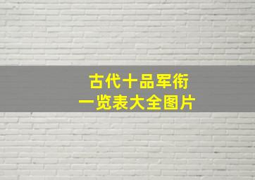 古代十品军衔一览表大全图片