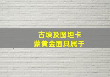 古埃及图坦卡蒙黄金面具属于