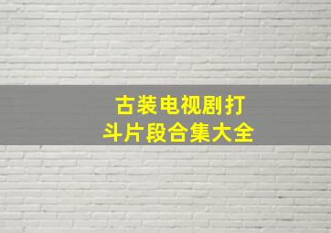 古装电视剧打斗片段合集大全