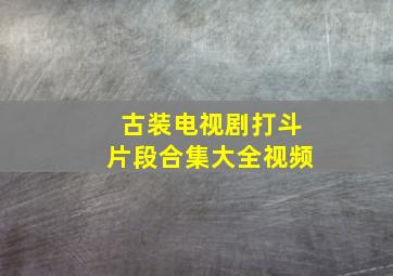 古装电视剧打斗片段合集大全视频