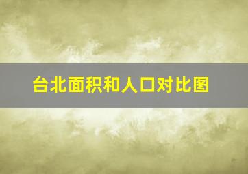 台北面积和人口对比图