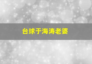 台球于海涛老婆