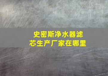 史密斯净水器滤芯生产厂家在哪里