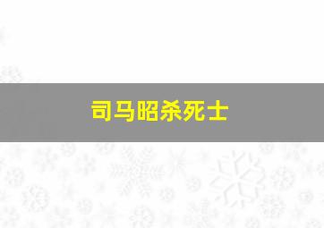 司马昭杀死士