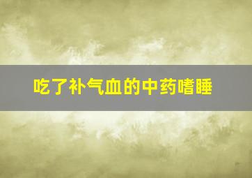 吃了补气血的中药嗜睡