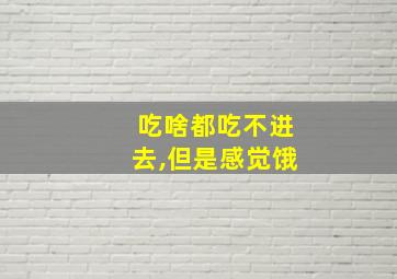 吃啥都吃不进去,但是感觉饿