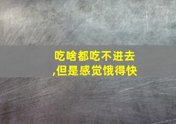 吃啥都吃不进去,但是感觉饿得快