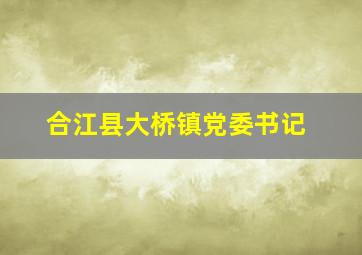 合江县大桥镇党委书记