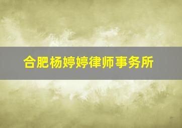 合肥杨婷婷律师事务所