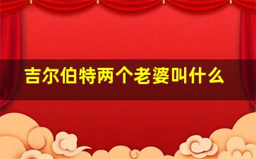 吉尔伯特两个老婆叫什么