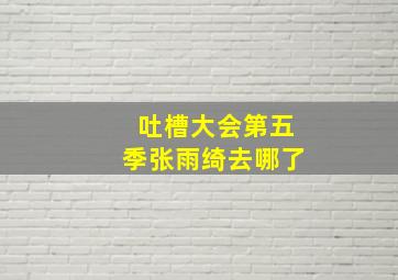 吐槽大会第五季张雨绮去哪了