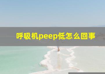 呼吸机peep低怎么回事