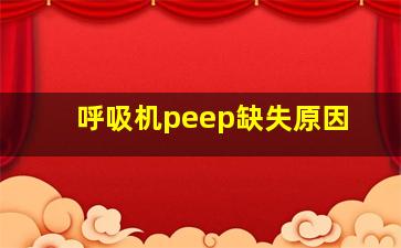 呼吸机peep缺失原因