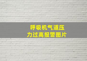 呼吸机气道压力过高报警图片