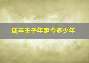 咸丰壬子年距今多少年