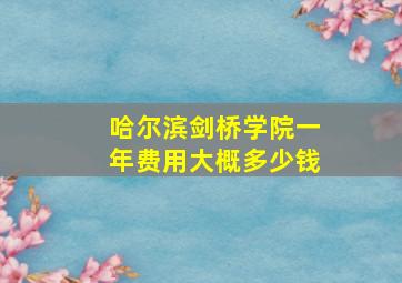 哈尔滨剑桥学院一年费用大概多少钱