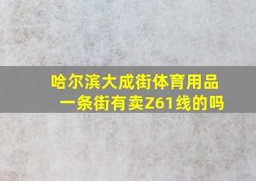 哈尔滨大成街体育用品一条街有卖Z61线的吗