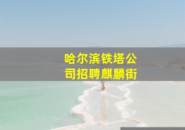 哈尔滨铁塔公司招聘麒麟街