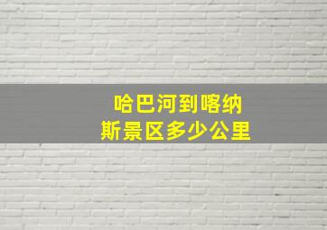 哈巴河到喀纳斯景区多少公里