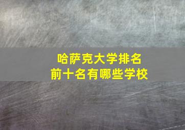 哈萨克大学排名前十名有哪些学校