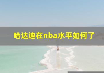 哈达迪在nba水平如何了