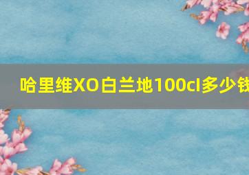 哈里维XO白兰地100cI多少钱