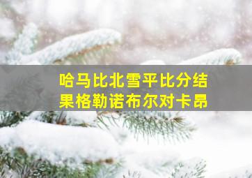 哈马比北雪平比分结果格勒诺布尔对卡昂