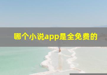 哪个小说app是全免费的