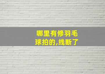 哪里有修羽毛球拍的,线断了