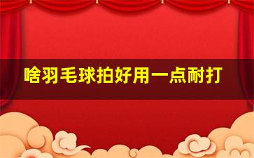 啥羽毛球拍好用一点耐打