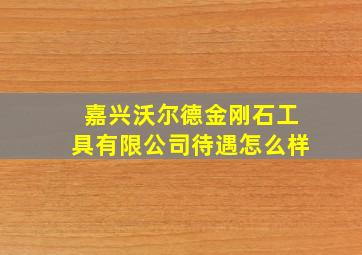 嘉兴沃尔德金刚石工具有限公司待遇怎么样