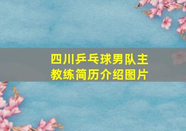 四川乒乓球男队主教练简历介绍图片