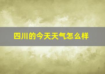 四川的今天天气怎么样