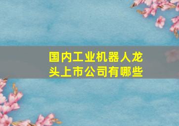 国内工业机器人龙头上市公司有哪些