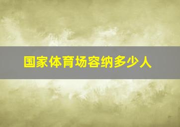 国家体育场容纳多少人