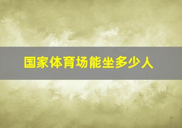 国家体育场能坐多少人