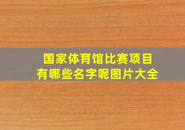 国家体育馆比赛项目有哪些名字呢图片大全