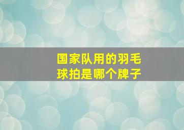 国家队用的羽毛球拍是哪个牌子