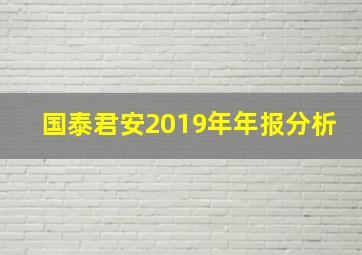 国泰君安2019年年报分析