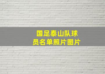 国足泰山队球员名单照片图片