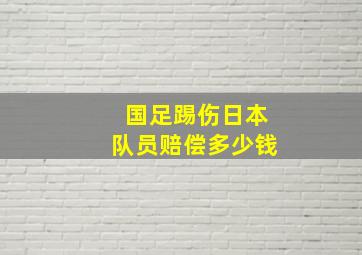 国足踢伤日本队员赔偿多少钱