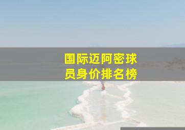 国际迈阿密球员身价排名榜