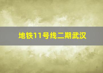 地铁11号线二期武汉