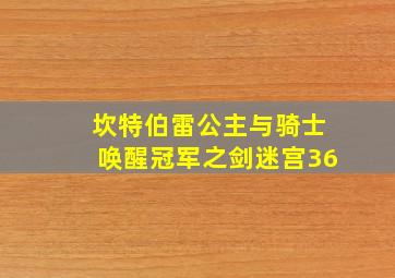 坎特伯雷公主与骑士唤醒冠军之剑迷宫36